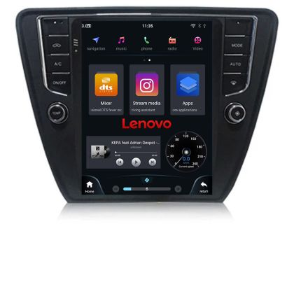 Navigáció Skoda Octavia 3, Qled 9.7", Qualcomm 8X 8+128 360 4G Hdd, 4G, DSP, Carplay, Bluetooth