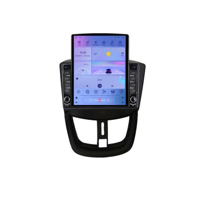 Peugeot 207 K-PE01 TESLA típusú navigáció 9.7"-os képernyővel, Android Rádióval, Bluetooth Internettel, GPS-szel, WIFI-vel, 2+32 DSP, négymagos processzorral