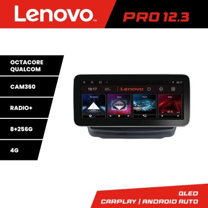 Navigáció Hyundai Genesis Lenovo PRO 8+256 12,3 hüvelykes qled android 4G DSP gps internet Kit-GENESYS