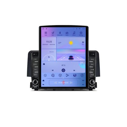Honda Civic 2016-2020 G-669 TESLA típusú navigáció 9.7"-os képernyővel, Android Rádióval, Bluetooth Internettel, GPS-szel, WIFI-vel, 4+32GB DSP 4G-vel