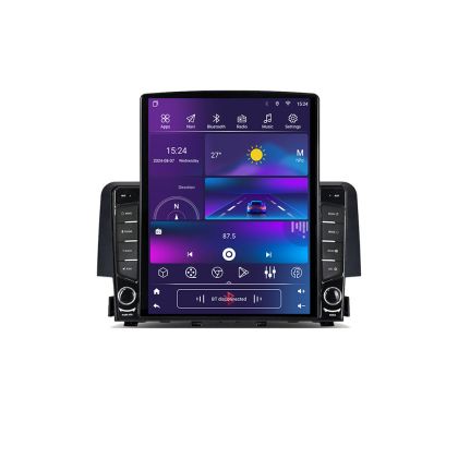Honda Civic 2016-2020 G-669 TESLA típusú navigáció 9.7"-os képernyővel, Android Rádióval, Bluetooth Internettel, GPS-szel, WIFI-vel, 4+32GB DSP 4G-vel