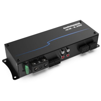Audio Control kompakt 4 csatornás mikroerősítő ACM-4.300, 4 x 75 watt, 2 vagy 4 ohm impedanciával, D osztályú