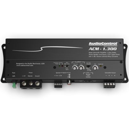 Amplificator subwoofer mono Audio Control cu AccuBass ACM-1.300, 300W RMS, 2 sau 4 ohm, 12 V, clasa D, 1 canal