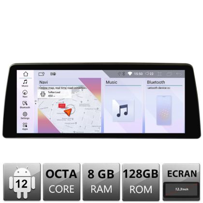 Dedikált navigáció Edotec BMW 5-ös sorozatú G30 autókhoz EVO Android képernyővel 12.3" 8+128 4G BT