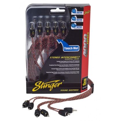 6.1m Cablu RCA coaxial 6 canale, fir rasucit, tata-tata 