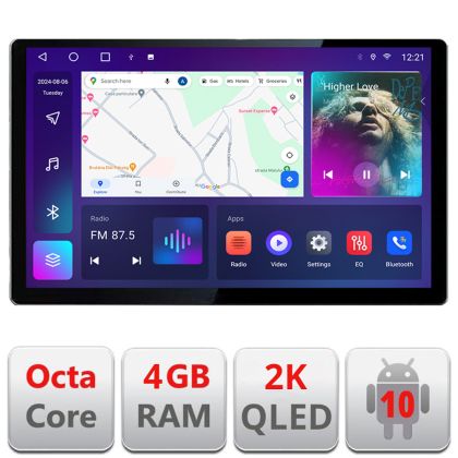 Dedikált navigáció Edonav Kia Rio 2019-, 2K QLED 13"-os képernyő, Octacore, 4 GB RAM, 32 GB HDD, 4G, 360°, DSP, Carplay, Bluetooth