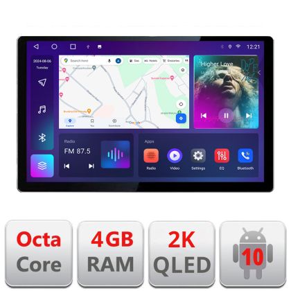 Edonav dedikált navigáció Nissan Micra 2002-2010, 2K QLED 13"-os képernyő, Octacore processzor, 4 GB RAM, 32 GB HDD, 4G, 360°, DSP, Carplay, Bluetooth