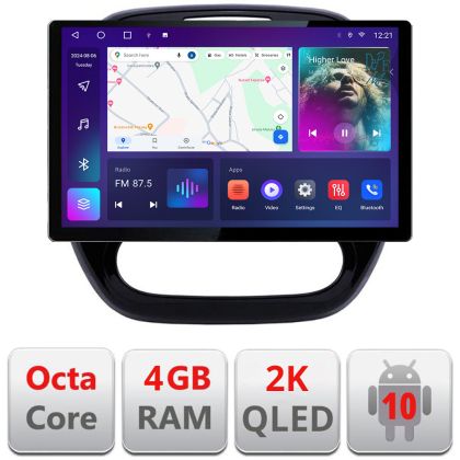 Dedikált navigáció Edonav Renault Captur 2013-2020, 13"-os 2K QLED képernyő, Octacore, 4 GB RAM, 32 GB HDD, 4G, 360°, DSP, Carplay, Bluetooth
