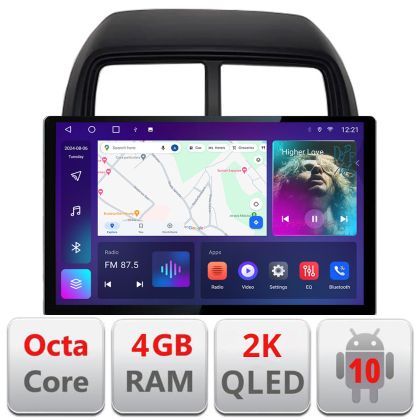 Edonav dedikált navigáció Mitsubishi ASX 2017-2021 faceliftes modell, 2K QLED 13"-os képernyő, Octacore processzor, 4 GB RAM, 32 GB HDD, 4G, 360°, DSP, Carplay, Bluetooth