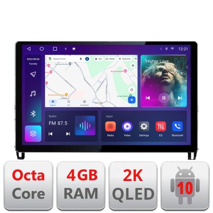 Dedikált navigáció Edonav Mitsubishi Eclipse Cross 2017 - 2K QLED 13"-os képernyő, Octacore, 4 GB RAM, 32 GB HDD, 4G, 360°, DSP, Carplay, Bluetooth