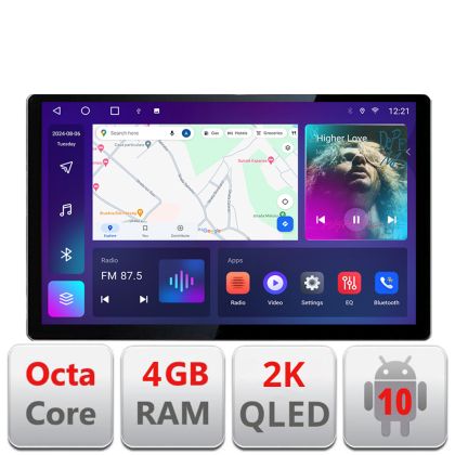 Dedikált navigáció Edonav Seat Altea 2005-2014 2K QLED 13" képernyő, Octacore, 4G RAM, 32Gb HDD, 4G, 360, DSP, Carplay, Bluetooth