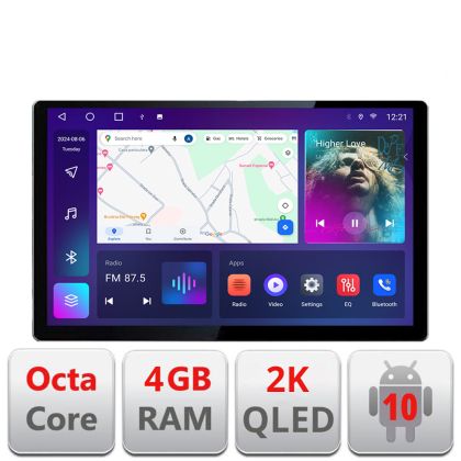 Dedikált navigáció Mazda 3 2009-2014 N-034 Edonav képernyő 13" 2K 4+32 Android Waze USB navigáció 4G 360 Toslink Youtube Rádió KI