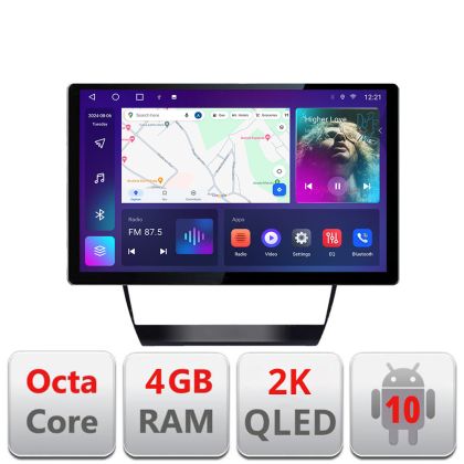Dedikált navigáció Audi A6 négymagos N-102 Edonav képernyő 13" 2K 4+32 Android Waze USB navigáció 4G 360 Toslink Youtube Rádió KI