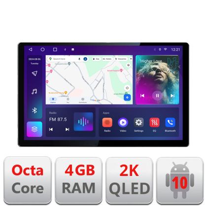 Dedikált navigáció Mazda 3 2004-2009 N-161 Edonav képernyő 13" 2K 4+32 Android Waze USB navigáció 4G 360 Toslink Youtube Rádió KI