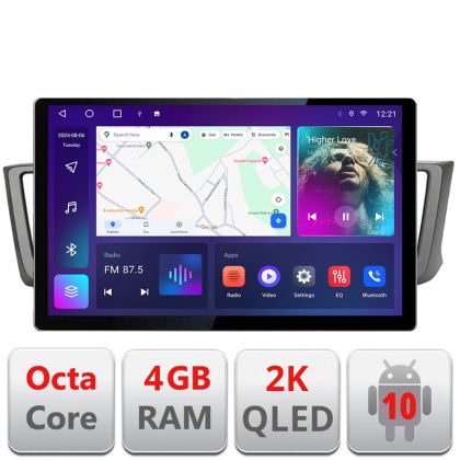 Dedikált navigáció Toyota RAV4 N-247 Edonav képernyő 13" 2K 4+32 Android Waze USB navigáció 4G 360 Toslink Youtube Rádió KIT-247 és