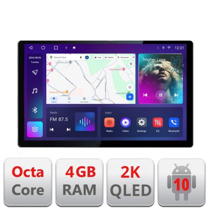 Dedikált navigáció Peugeot 307 N-307 Edonav képernyő 13" 2K 4+32 Android Waze USB navigáció 4G 360 Toslink Youtube Rádió KIT-307 és