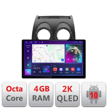 Dedikált navigáció Nissan Qashqai N-499 Edonav képernyő 13" 2K 4+32 Android Waze USB navigáció 4G 360 Toslink Youtube Rádió KIT-4