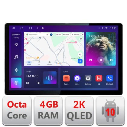 Dedikált navigáció Peugeot 508 N-5637 Edonav képernyő 13" 2K 4+32 Android Waze USB navigáció 4G 360 Toslink Youtube Rádió KIT-563