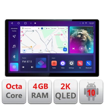 VW Polo 2014- N-655 Dedikált navigáció Edonav képernyő 13" 2K 4+32 Android Waze USB navigáció 4G 360 Toslink Youtube Rádió KIT-65