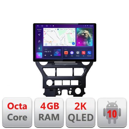 Dedikált navigáció Ford Mustang 2015-2020 N-MUSTANG Edonav képernyő 13" 2K 4+32 Android Waze USB navigáció 4G 360 Toslink Youtube