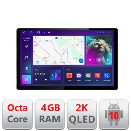 Dedikált navigáció Lexus NX 2014-2020 Edonav képernyő 13" 2K 4+32 Android Waze USB navigáció 4G 360 Toslink Youtube Rádió KIT-nx