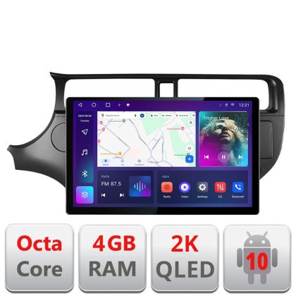 Dedikált navigáció Kia Rio 2011-2014 N-rio-11 Edonav képernyő 13" 2K 4+32 Android Waze USB navigáció 4G 360 Toslink Youtube Rádió