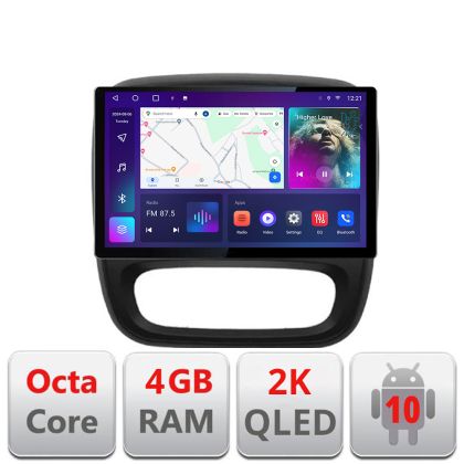 Dedikált navigáció Renault Trafic 2014-2017 N-rt09 Edonav képernyő 13" 2K 4+32 Android Waze USB Navigáció 4G 360 Toslink Youtube