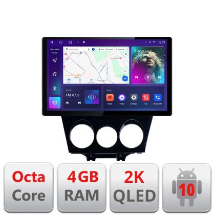 Dedikált navigáció Mazda RX8 2003-2008 Edonav képernyő 13" 2K 4+32 Android Waze USB navigáció 4G 360 Toslink Youtube Rádió készlet-rx