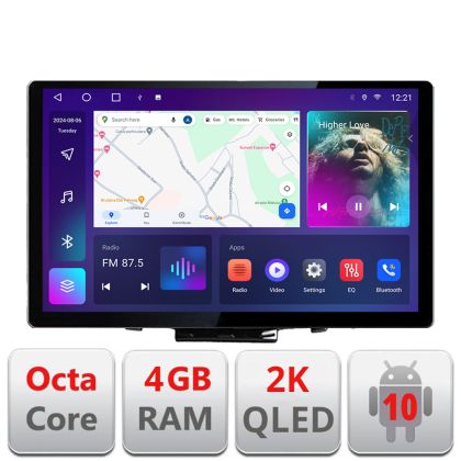 Dedikált navigáció Kia Soul 2020- N-soul Edonav képernyő 13" 2K 4+32 Android Waze USB navigáció 4G 360 Toslink Youtube Rádió készlet-