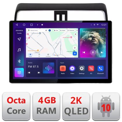 Dedikált navigáció Toyota Prado J150 2018- N-1065 Edonav képernyő 13" 2K 4+32 Android Waze USB Navigáció 4G 360 Toslink Youtube R