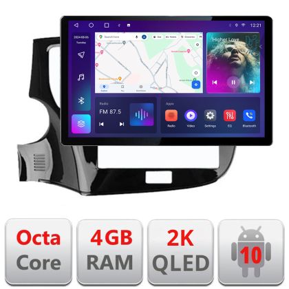 Dedikált navigáció Mitsubishi Oultander 2020- N-1230-20 Edonav képernyő 13" 2K 4+32 Android Waze USB Navigáció 4G 360 Toslink You