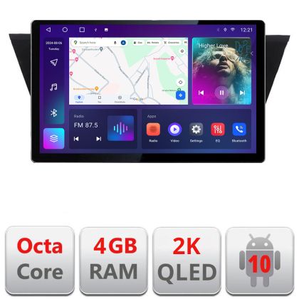 Dedikált navigáció Volkswagen Touran 2016- N-3144 Edonav képernyő 13" 2K 4+32 Android Waze USB Navigáció 4G 360 Toslink Youtube R