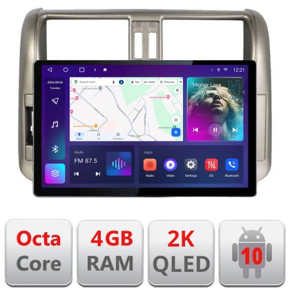 Navigatie dedicata Toyota Prado 2010-2013 N-347 Edonav ecran 13" 2K 4+32 Android Waze USB Navigatie 4G 360 Toslink Youtube Rad