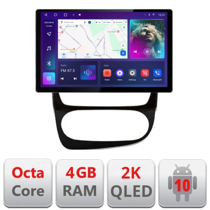 Dedikált navigáció Renault Clio 4 V2 N-468 Edonav képernyő 13" 2K 4+32 Android Waze USB navigáció 4G 360 Toslink Youtube Rádió KI