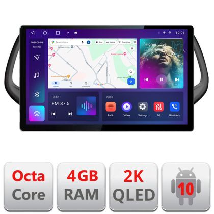 Dedikált navigáció Jeep Compass 2017 N-739 Edonav képernyő 13" 2K 4+32 Android Waze USB navigáció 4G 360 Toslink Youtube Rádió KI