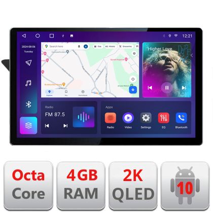 Dedikált navigáció Audi A4 2008-2016 NEM MMI N-A4 Edonav képernyő 13" 2K 4+32 Android Waze USB Navigáció 4G 360 Toslink Youtube R