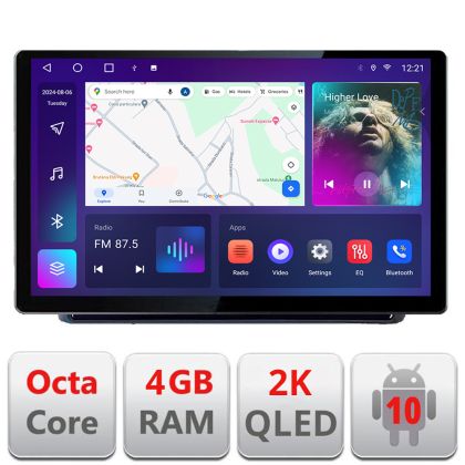 Dedikált navigáció Edonav Jeep Grand Cherokee 2004-2007, 2K QLED 13"-os képernyő, Octacore processzor, 4 GB RAM, 32 GB HDD, 4G, 360°, DSP, Carplay, Bluetooth