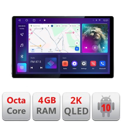 Dedikált navigáció Toyota Estima 2006-2013 Edonav képernyő 13" 2K 4+32 Android Waze USB navigáció 4G 360 Toslink Youtube Rádió K