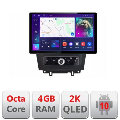 Dedikált navigáció Ford Mustang 2009-2014 Edonav képernyő 13" 2K 4+32 Android Waze USB navigáció 4G 360 Toslink Youtube Rádió KI