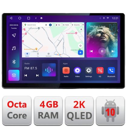 Dedikált navigáció Nissan X-Trail 2004-2007 Edonav képernyő 13" 2K 4+32 Android Waze USB navigáció 4G 360 Toslink Youtube Rádió k