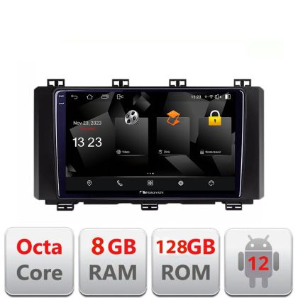 Navigáció Toyota Auris 2013-2018 Android Octa Core Qualcomm 2K QLED 8+128 DTS DSP 360 4G Optikai