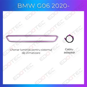 Hangulatvilágítás BMW X6 G06 2020- klímavezérlő panel telefonvezérléshez vagy gyári rendszerhez