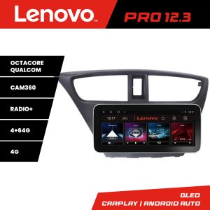 Navigatie Honda Civic 2012-2016 K-civic Lenovo PRO 4+64 12.3 inch qled android 4G DSP gps internet a