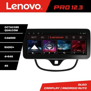 Navigatie Opel Karl 2017- K-karl Lenovo PRO 4+64 12.3 inch qled android 4G DSP gps internet  8Core
