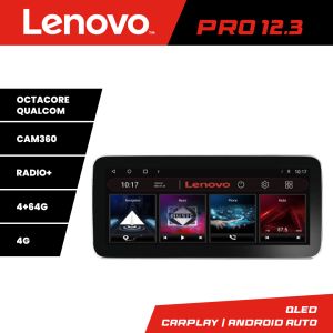 Navigatie Ssangyong Rexton 2019- K-rexton Lenovo PRO 4+64 12.3 inch qled android 4G DSP gps internet 