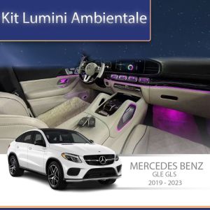 Lumini ambientale Mercedes GLE W167 GLS X167 dedicate capace difuzoare plafon control din unitatea originala sau telefon