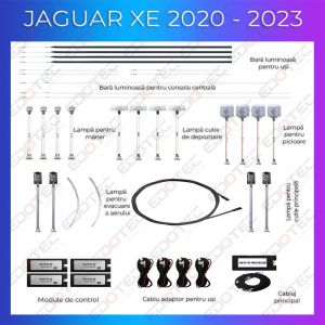 Jaguar XE 2020-2023 hangulatvilágítás komplett telefonvezérlő szett vagy gyári rendszer