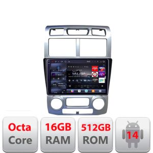 Navigatie Kia Sportage 2005-2007 Edotec Kit-0023 8 core QLED 2K 16+512GB 360 Android Waze USB Navigatie Internet Youtube Radio