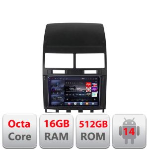 Navigatie VW Touareg 2004-2011 Edotec Kit-042 8 core QLED 2K 16+512GB 360 Android Waze USB Navigatie Internet Youtube Radio