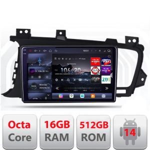 Navigatie Kia Optima 2011-2013 Edotec Kit-091 8 core QLED 2K 16+512GB 360 Android Waze USB Navigatie Internet Youtube Radio
